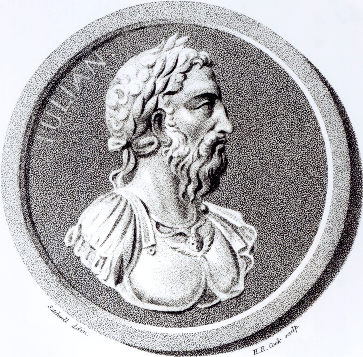 Retrato de Dídio Juliano, de &39;A História do Declínio e Queda do Império Romano&39; Vol 7, pág. 137. por Edward Gibbon, 1808 de Henry R. Cook