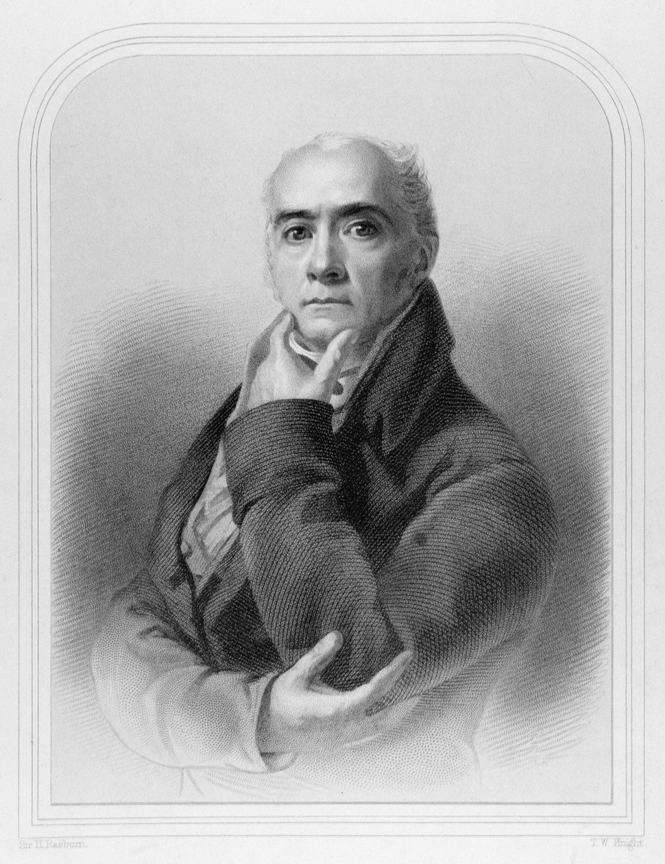 Retrato de Sir Henry Raeburn (1756-1823), gravado por TW Knight (ver também 68024) de Henry Raeburn
