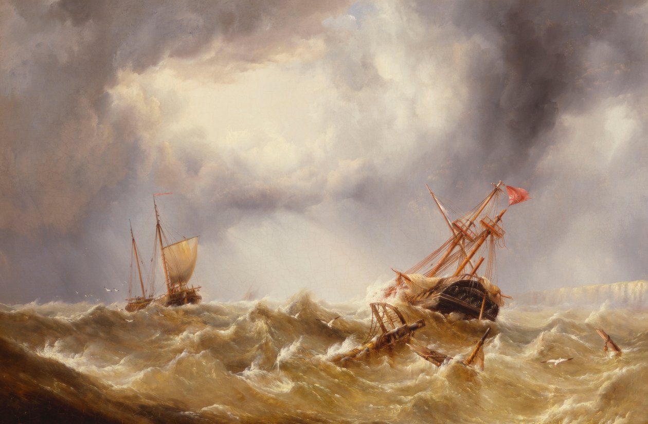 Desânimo em uma tempestade na costa de Kent de Henry Redmore