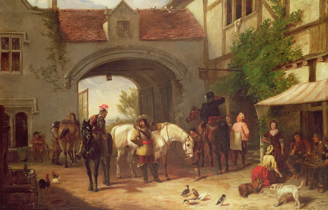 Cena fora de uma pousada na Holanda de Henry Richard Graves