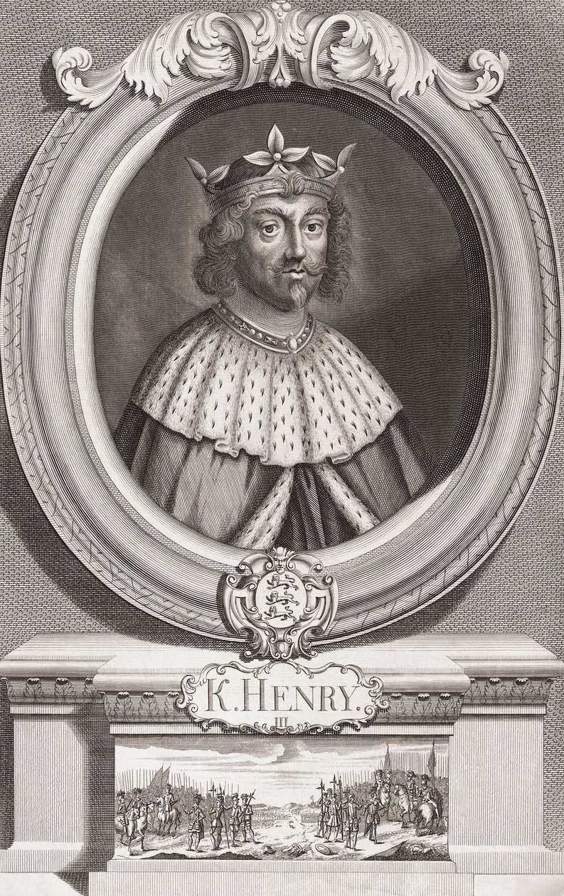 Henrique III, rei de Inglaterra. Retrato de Henry Roberts