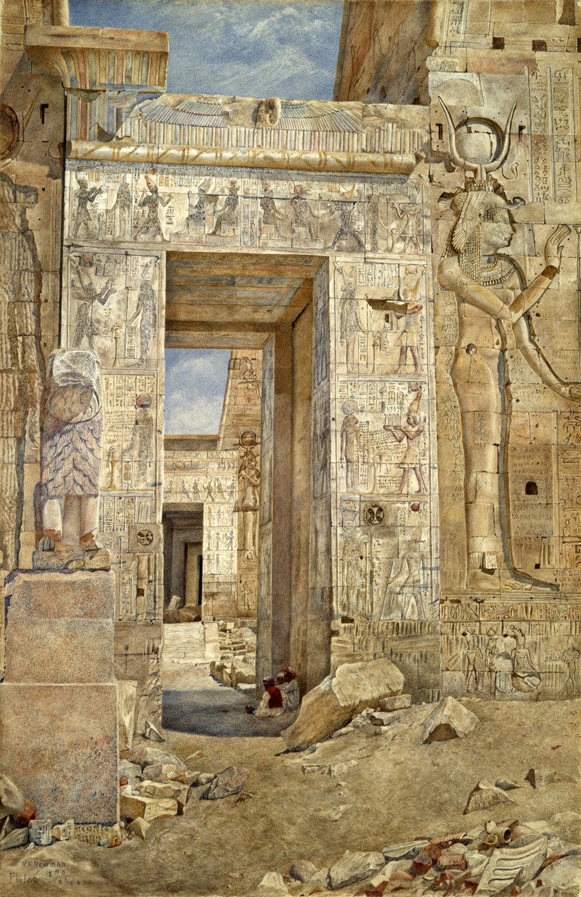 Ruínas de Philae, 1894 de Henry Roderick Newman