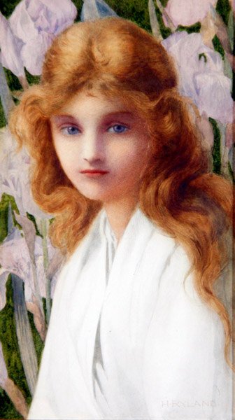 Irises, c.1885 (tempera sobre giz) de Henry Ryland