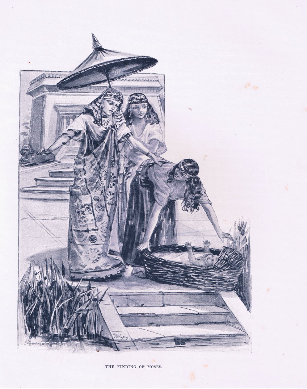 A descoberta de Moisés de Henry Ryland