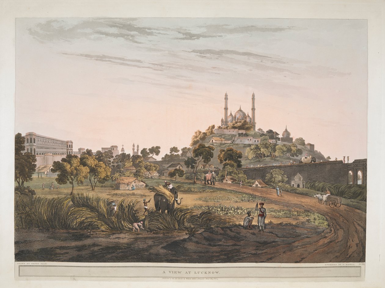 Uma vista em Lucknow, Índia 1809 de Henry Salt