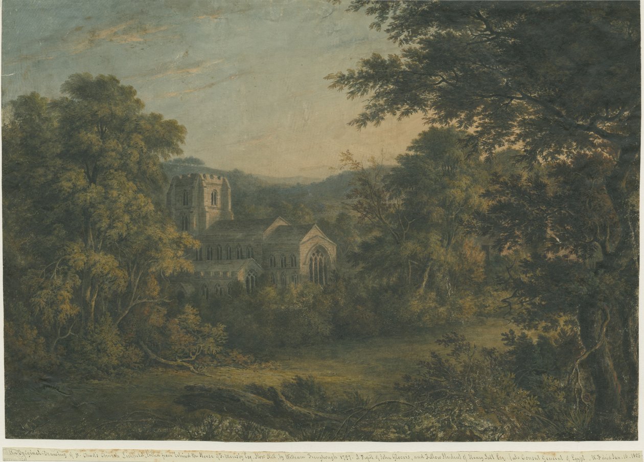 Lichfield - Igreja de São Chade: pintura em aquarela de Henry Salt