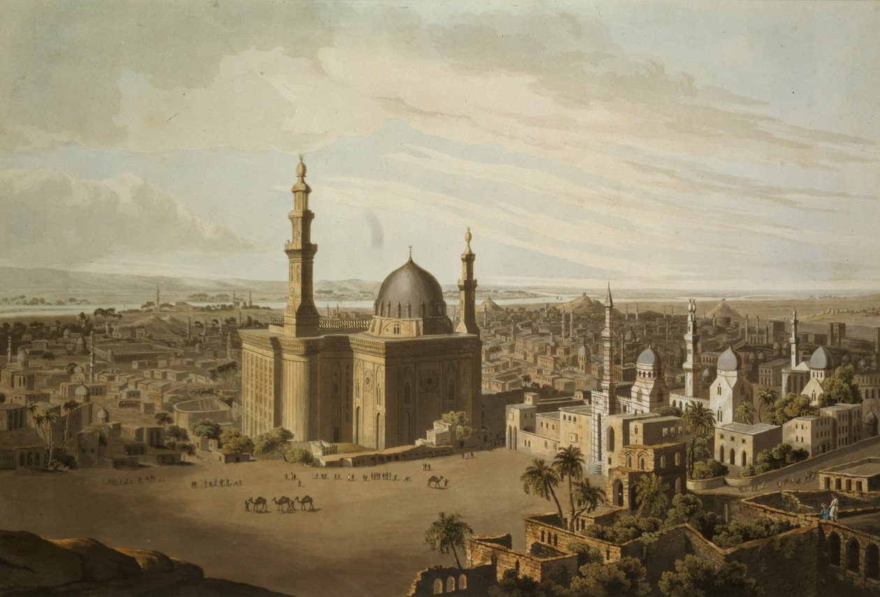 Vista do Grande Cairo, gravada por Daniel Havell (1785-1826) 1809 de Henry Salt