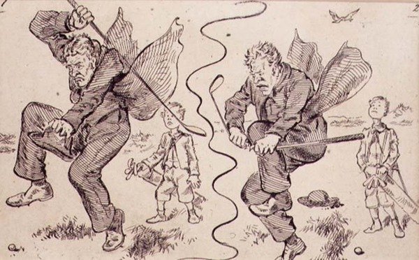 Frustração no Campo de Golfe, ilustração da revista 