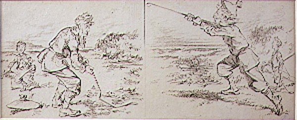 The Golfer Disturbed by a Windy Blast, ilustração da revista 