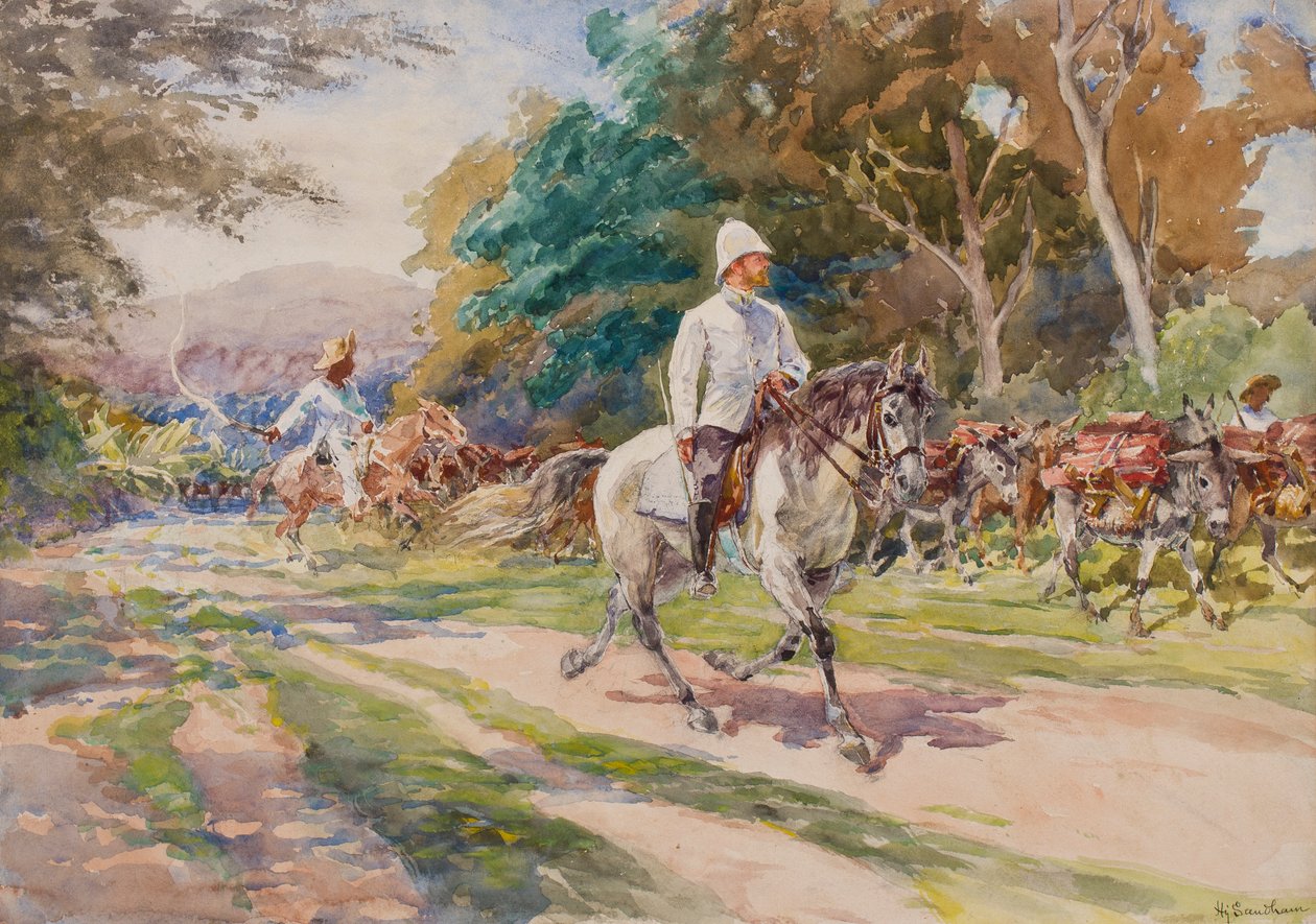 Um oficial colonial, possivelmente Haiti, c.1900 de Henry Sandham