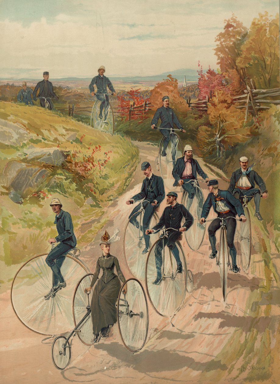 Ciclismo, c.1887 de Henry Sandham