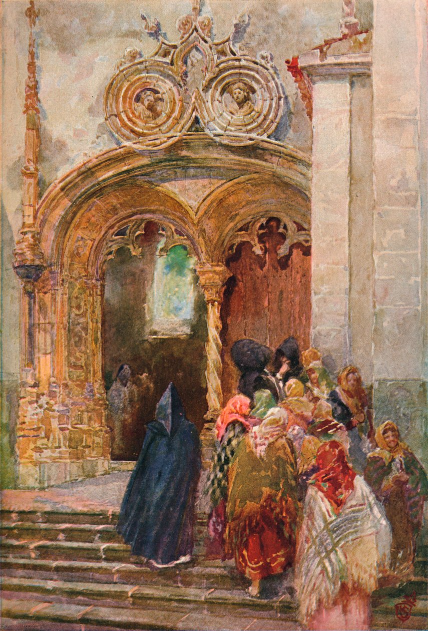 Porta Sul da Igreja Matriz, Ponta Delgada, c1899 de Henry Sandham