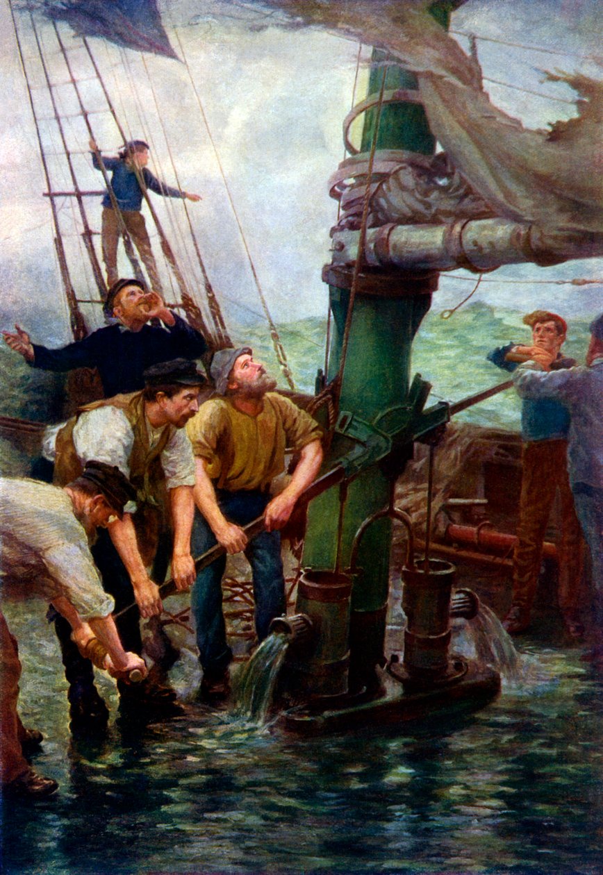 Todas as mãos nas bombas! de Henry S. Tuke de Henry Scott Tuke