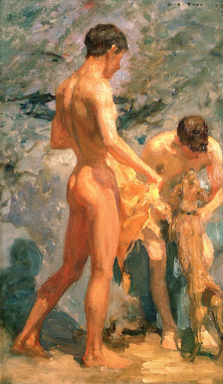 Meninos tomando banho, 1912 de Henry Scott Tuke