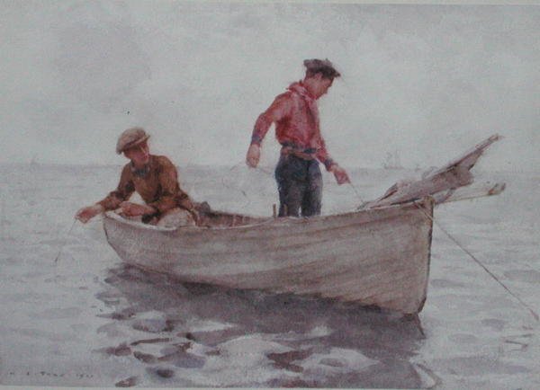 Rapazes a pescar ao largo de Newlyn de Henry Scott Tuke
