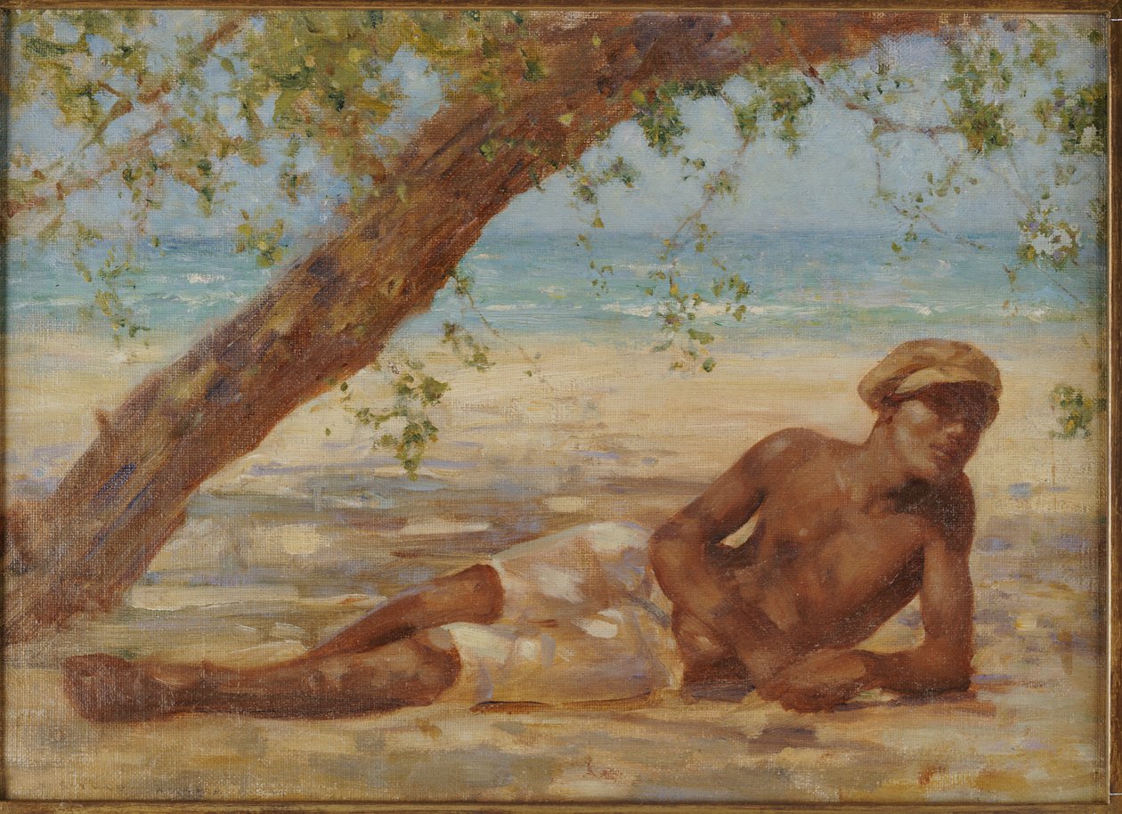 Samuel debaixo de uma árvore, Jamaica de Henry Scott Tuke