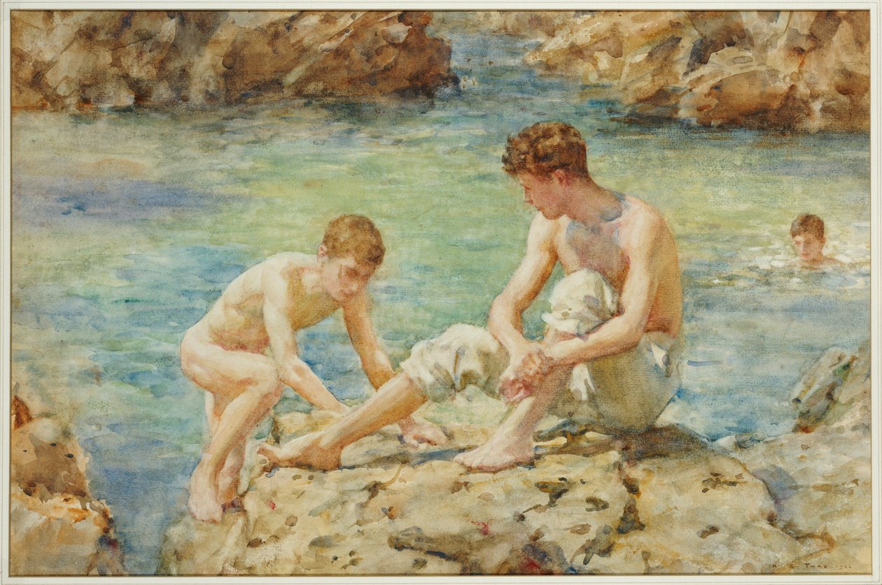 Os Banhistas, 1922 de Henry Scott Tuke