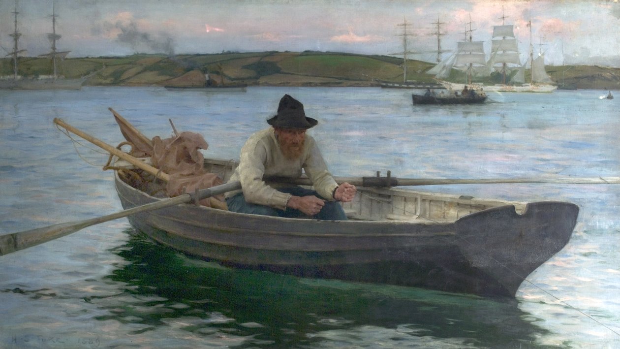 O pescador, 1888-89 de Henry Scott Tuke