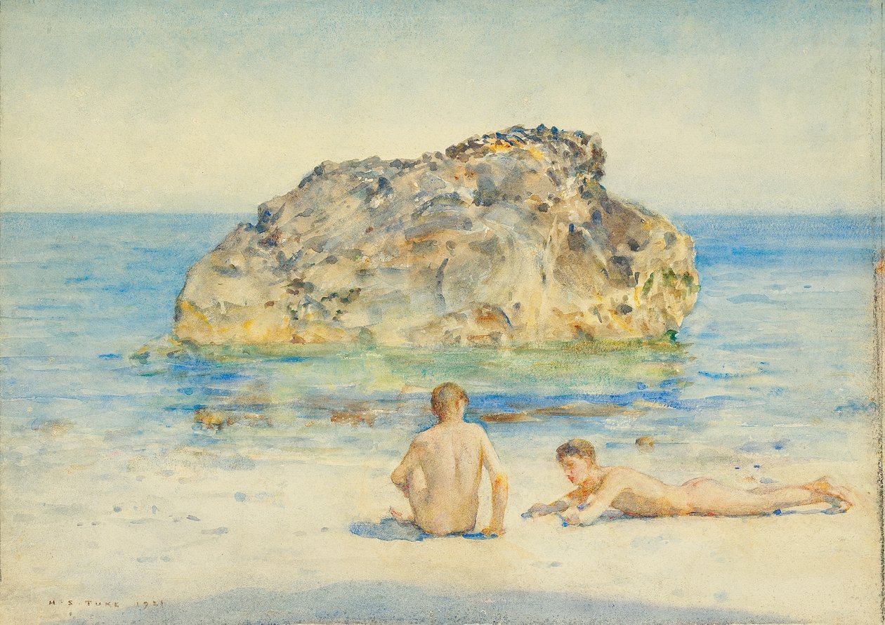 Os Banhistas, 1921 de Henry Scott Tuke