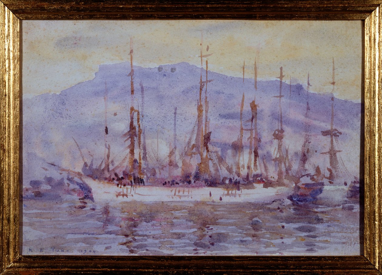 Três Mestres, Falmouth, 1904 de Henry Scott Tuke