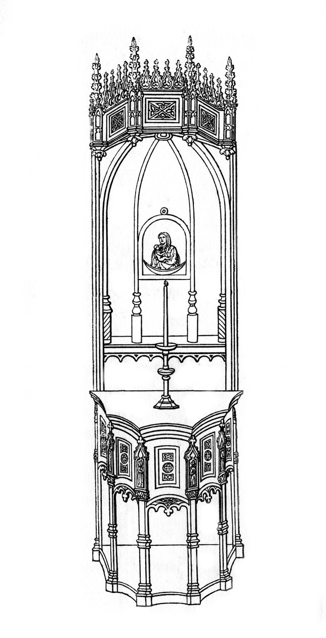 Altar, século XV, 1843. de Henry Shaw