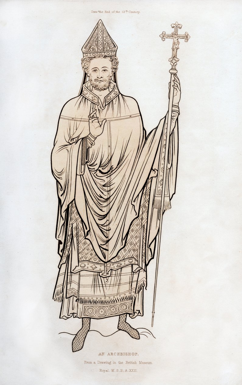 Um arcebispo, final do século XII, 1843. de Henry Shaw