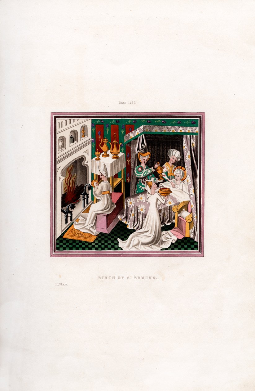 Nascimento de St. Edmund, 1433, 1843. de Henry Shaw