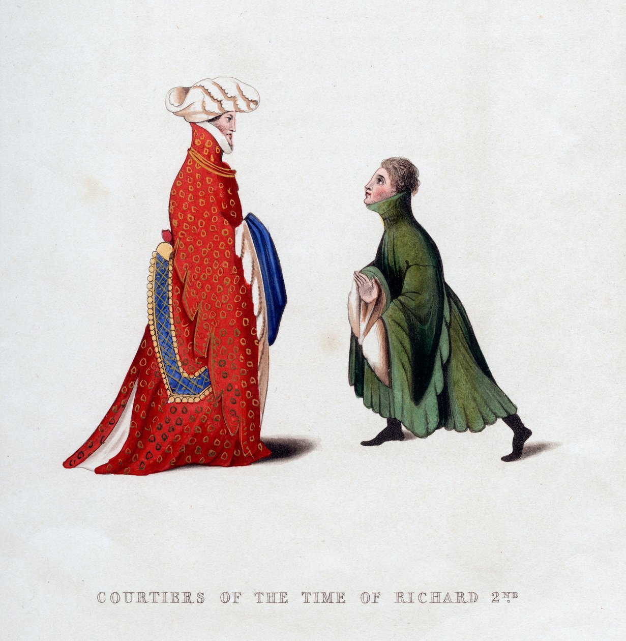 Vestido da corte, século XIV, 1843. de Henry Shaw