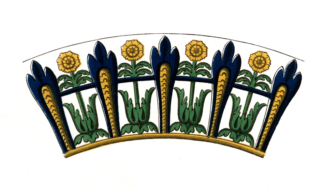 Detalhe de um prato esmaltado, início do século XVII, 1843. de Henry Shaw