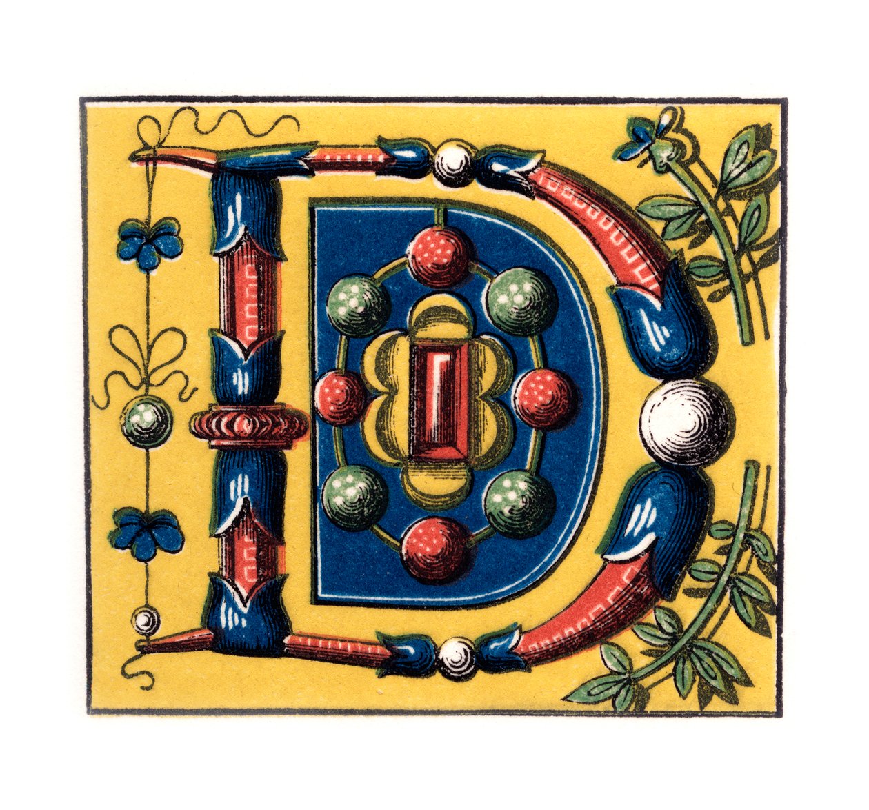 Letra inicial D, século XV, 1843. de Henry Shaw