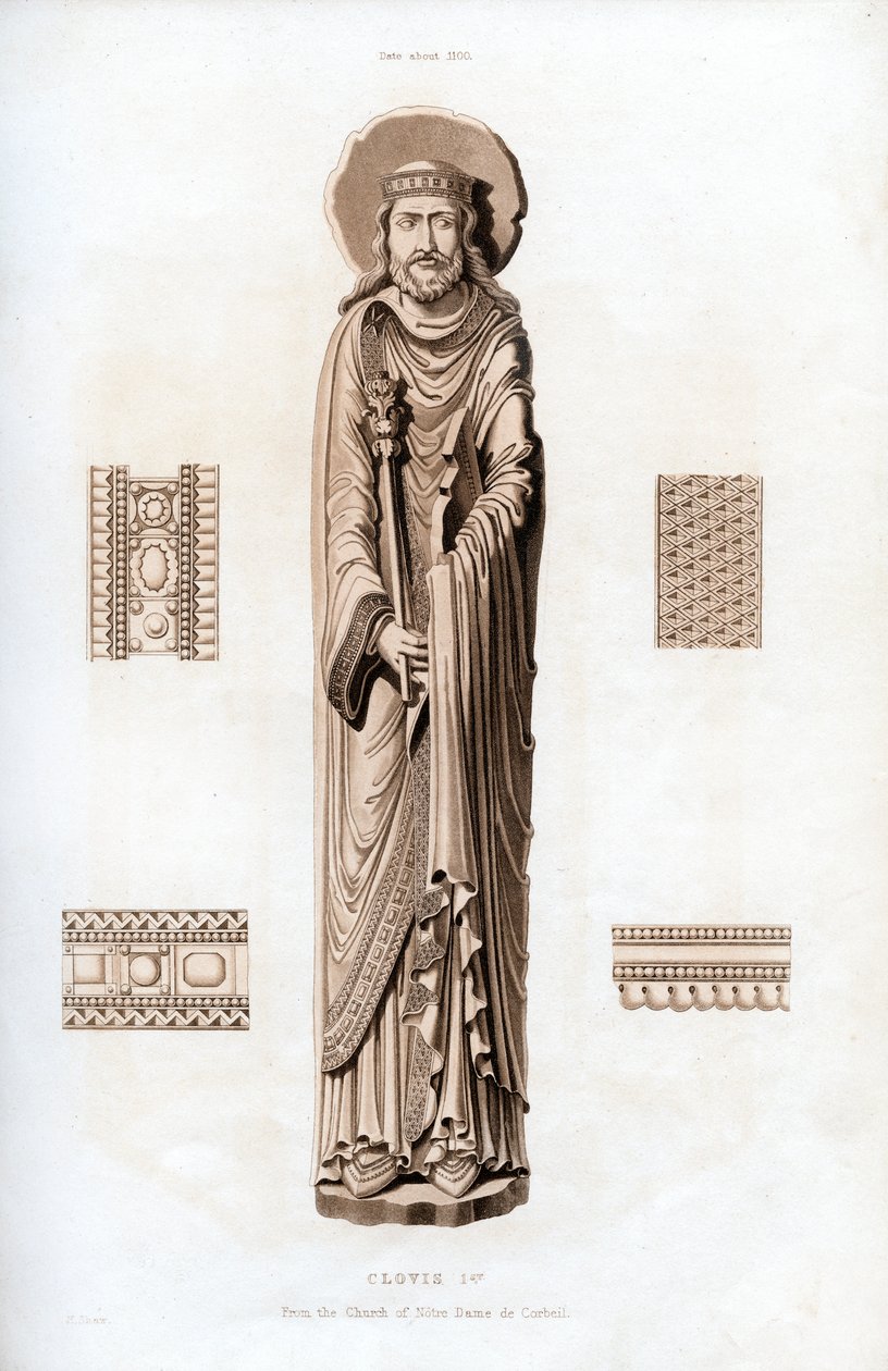 Rei Clovis I, c1100, 1843. de Henry Shaw