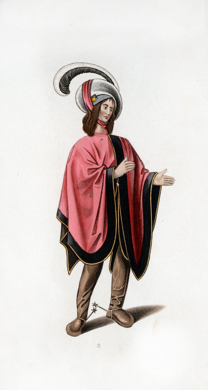 Vestido masculino, c1480, 1843. de Henry Shaw