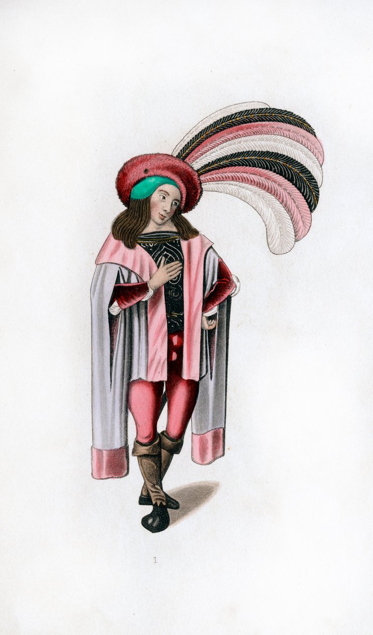 Vestido masculino, c1480, 1843. de Henry Shaw