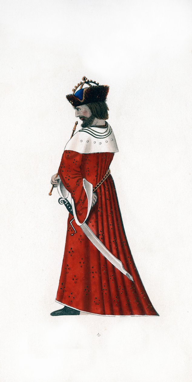 Vestido masculino, c1480, 1843. de Henry Shaw
