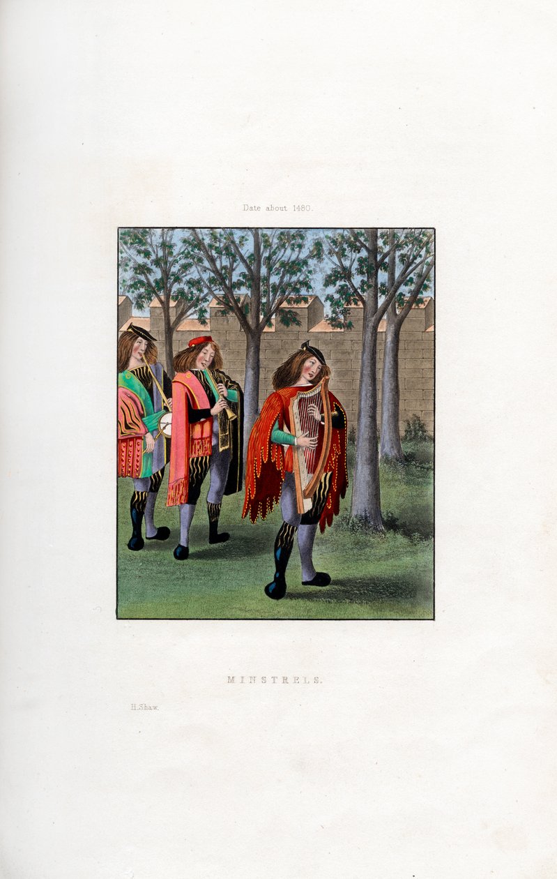 Menestrels, c1480, 1843. de Henry Shaw