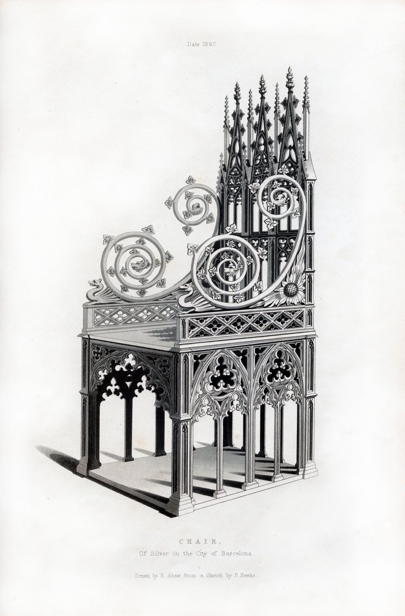 Trono de prata maciça, 1397, 1843. de Henry Shaw