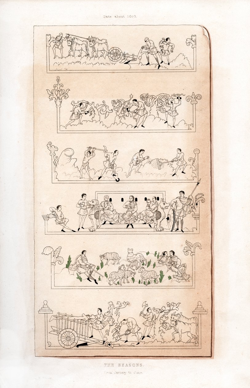 As estações, c1050, 1843. de Henry Shaw
