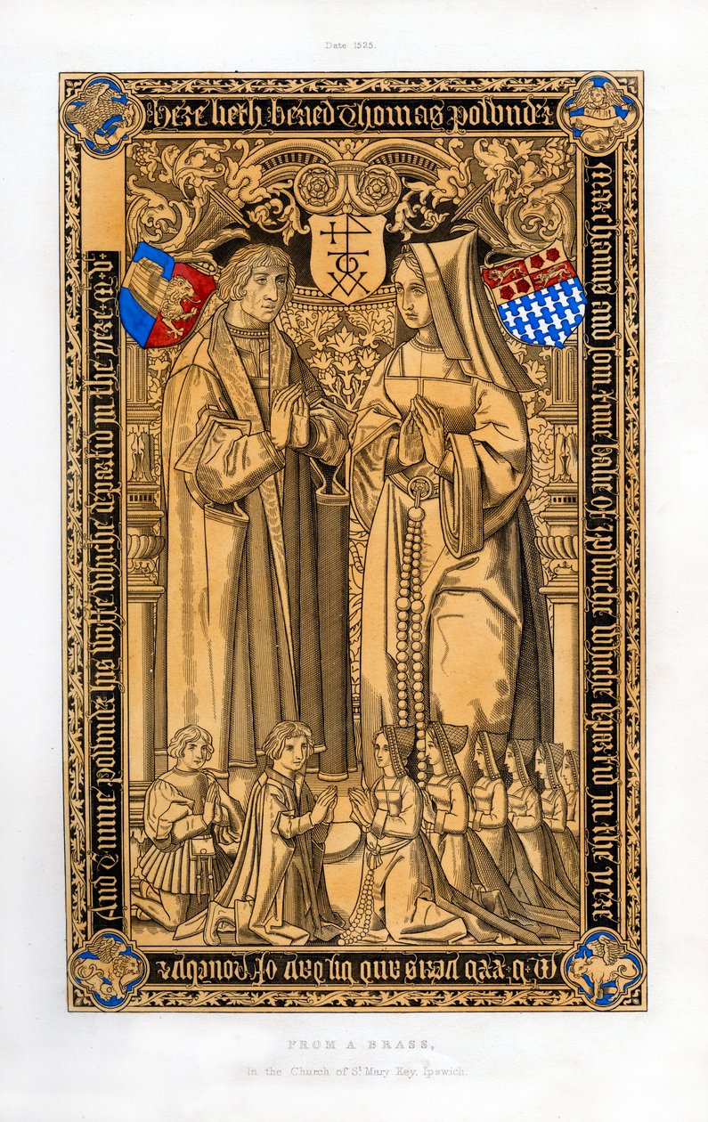 Thomas Pownder, comerciante e oficial de justiça de Ipswich, 1525, 1843. de Henry Shaw