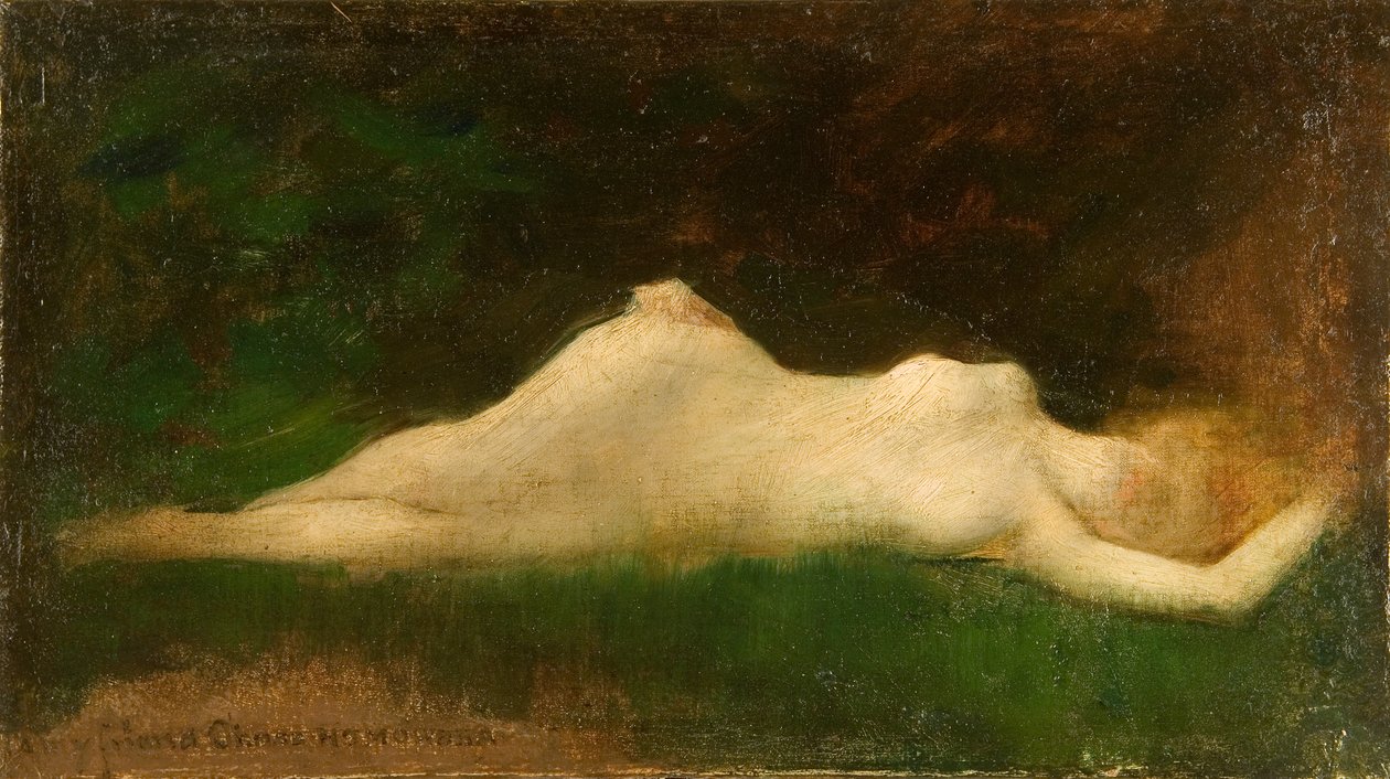 Estudo do nudez (óleo sobre tela) de Henry Siddons Mowbray