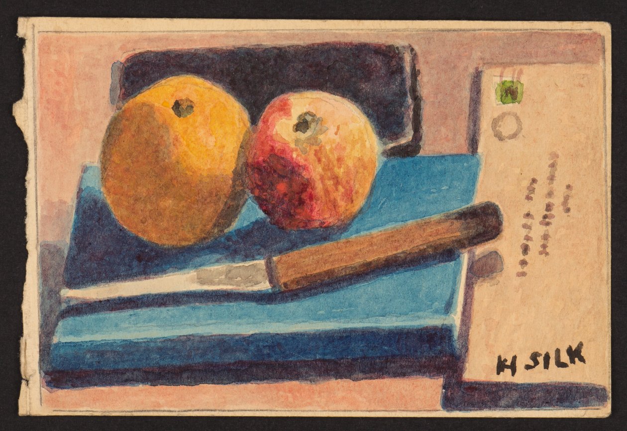 Fruta e faca, c.1930 de Henry Silk