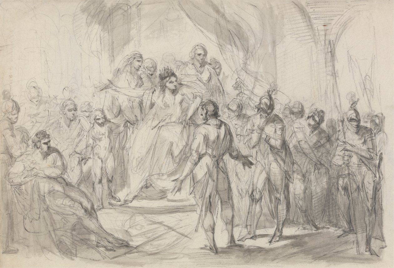Stephen Brought Prisoner para a Imperatriz Mathilda de Henry Singleton