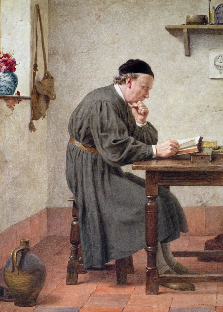 Seu Autor Favorito, 1884 (wc) de Henry Stacey Marks