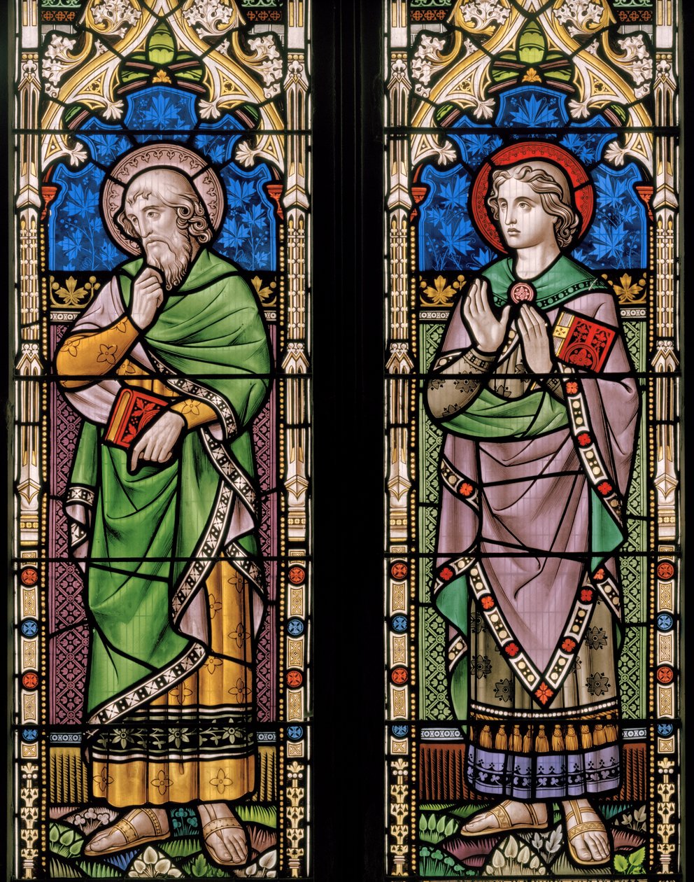 São Lucas e São João, c.1859 (vitral) de Henry Stacey Marks
