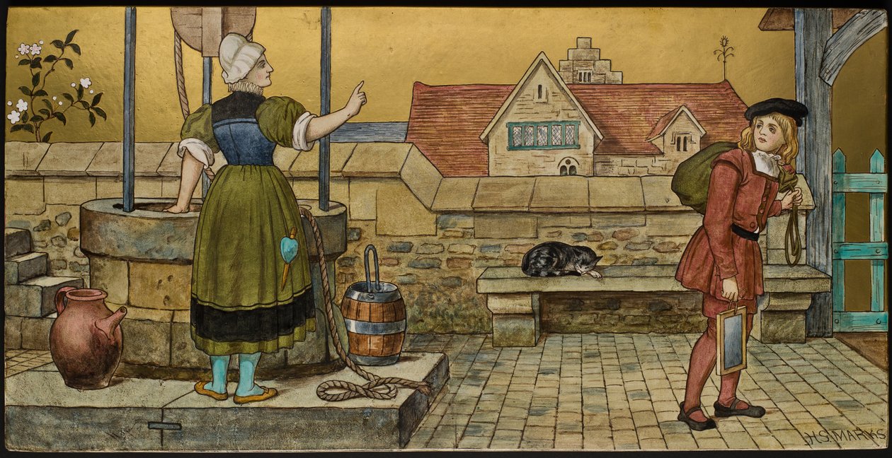 The Schoolboy, placa representando uma ilustração de Shakespeares Seven Ages, Minton Ware, Staffordshire, 1874 (louça esmaltada) de Henry Stacey after Marks