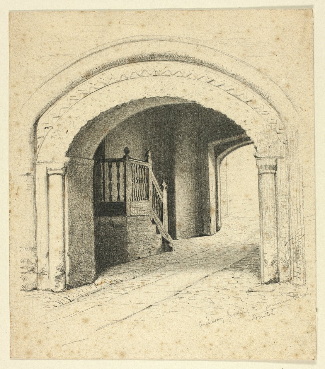 Arco que conduz à Grammar School, Bristol de Henry Stacy Marks
