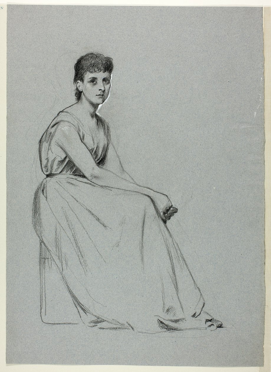 Mulher sentada virada para a direita de Henry Stacy Marks