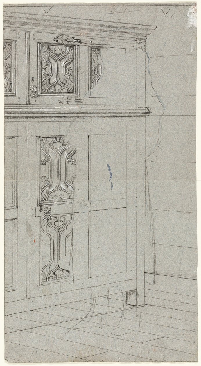 Esboço de um armário de Henry Stacy Marks