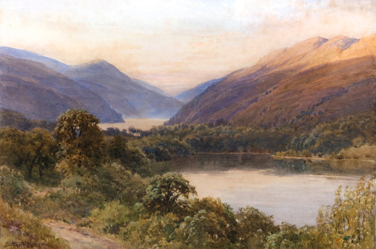 Blue Lake, Condado de Lake, Califórnia (aguarela) de Henry Sutton Palmer