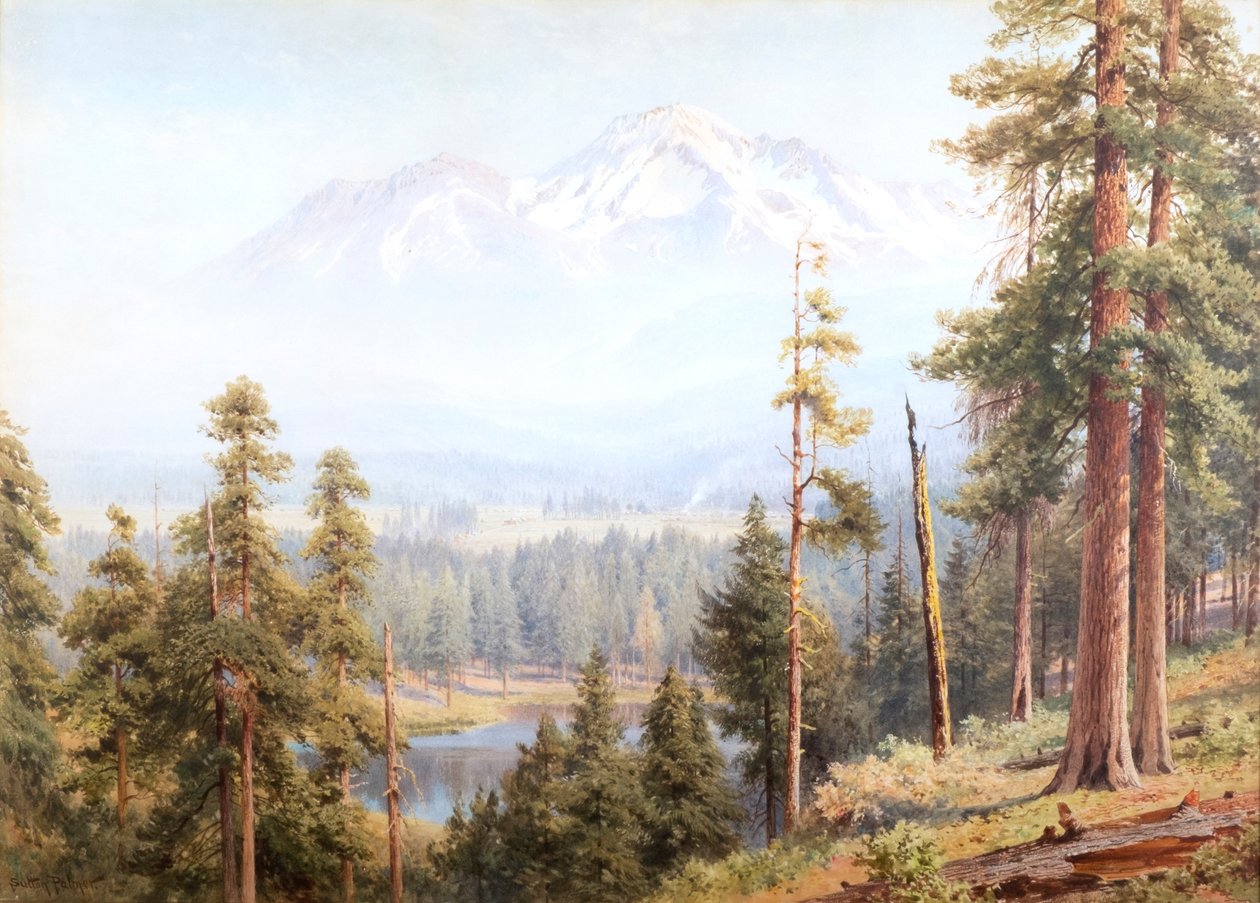 Shasta - Nuvens de neve, Califórnia, c.1910 (aguarela) de Henry Sutton Palmer