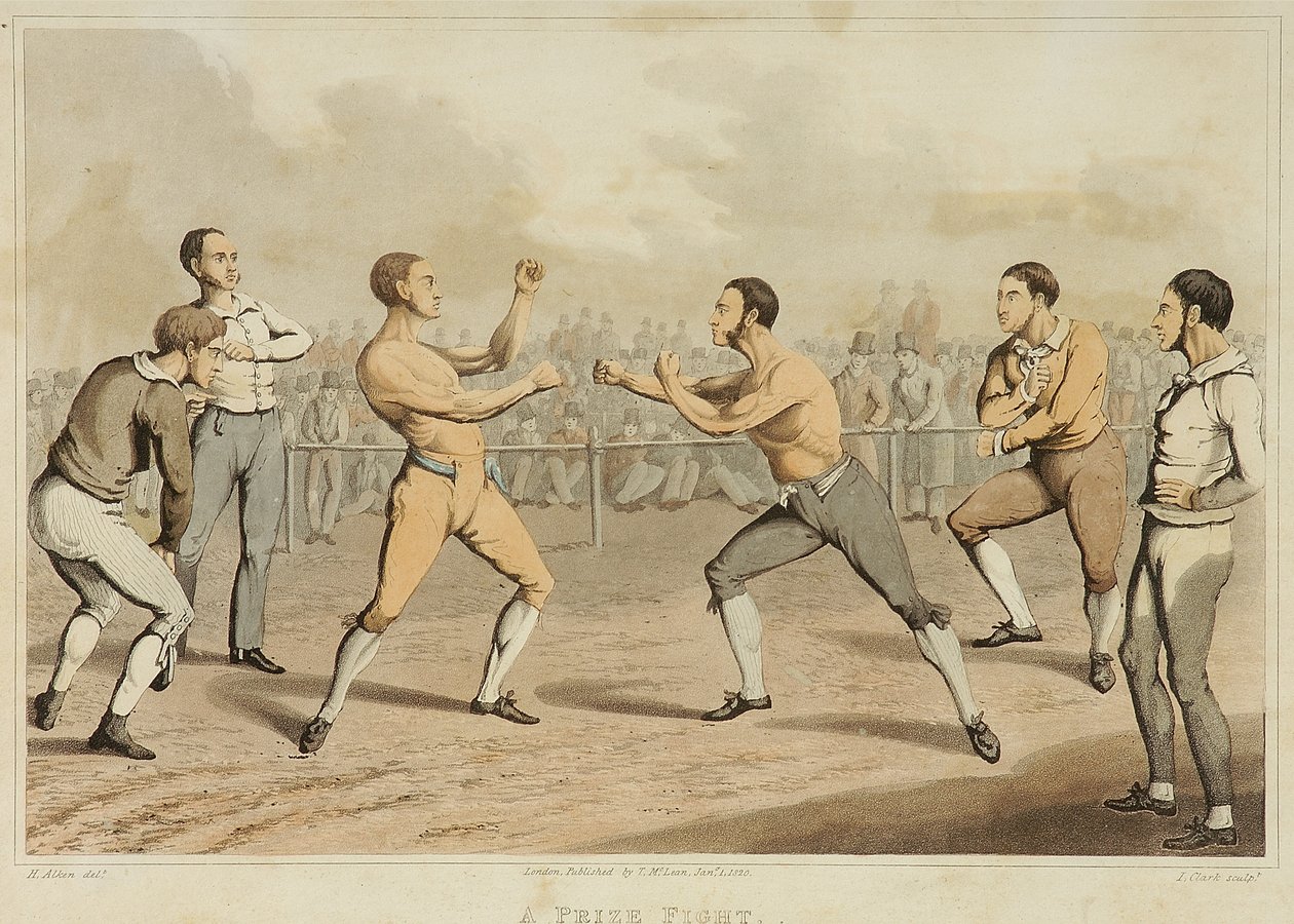 Um combate premiado, gravado por J. Clark, publicado em 1820 (aquatint) de Henry Thomas (after) Alken